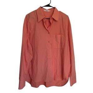 The Frankie Shop Salmon Pink Button Down Shirt Size Large